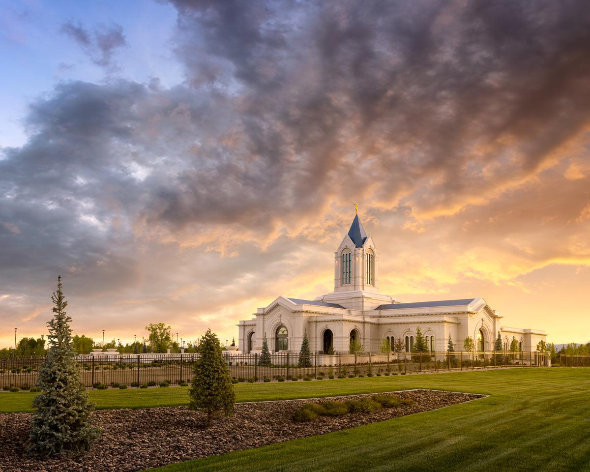 Fort Collins Temple, Sunset Print, , large image number 0