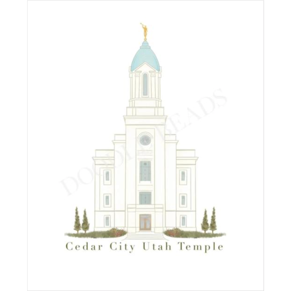 Cedar City Utah Temple Print, , large image number 0