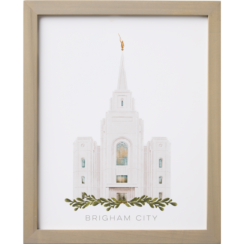 Brigham City Utah Temple (13x16 Framed Paper Print), , large image number 0