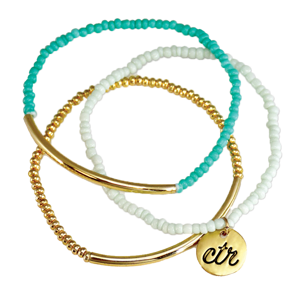 Mint and Gold CTR Bracelet