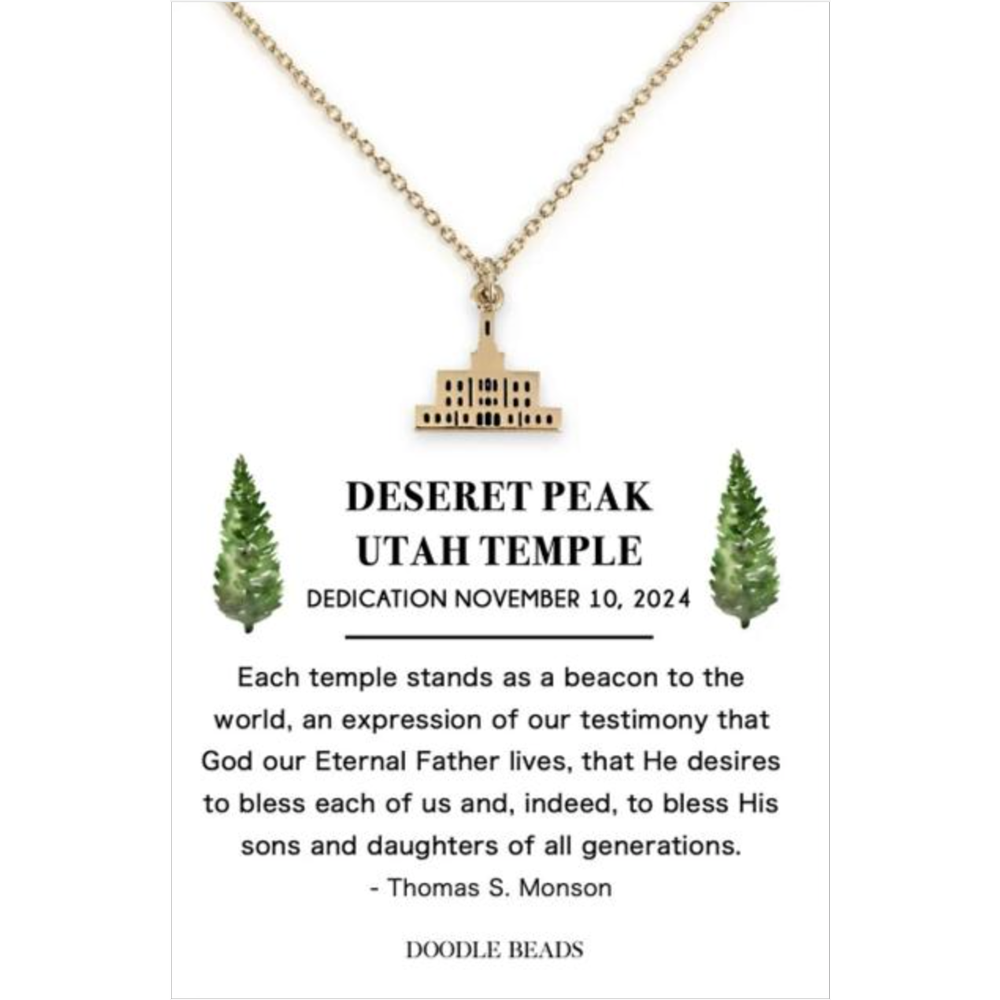 Deseret Peak Utah Temple Necklace, , large image number 0