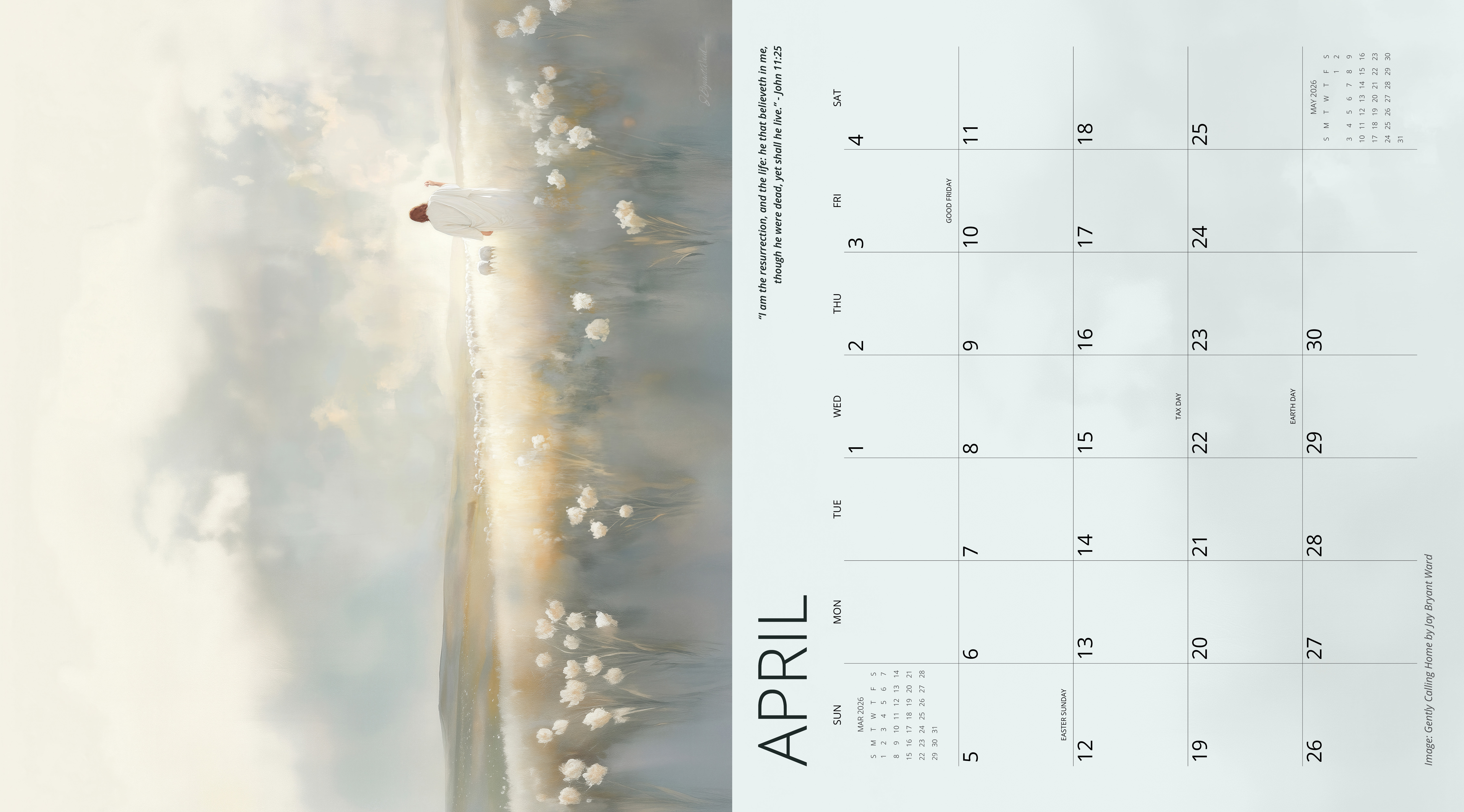 2026 He Leads Me Calendar, , large image number 3
