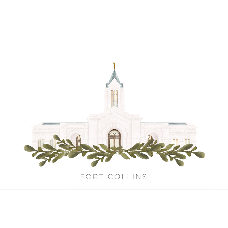 Fort Collins Colorado Temple (13x16 Framed Paper Print), , large image number 2