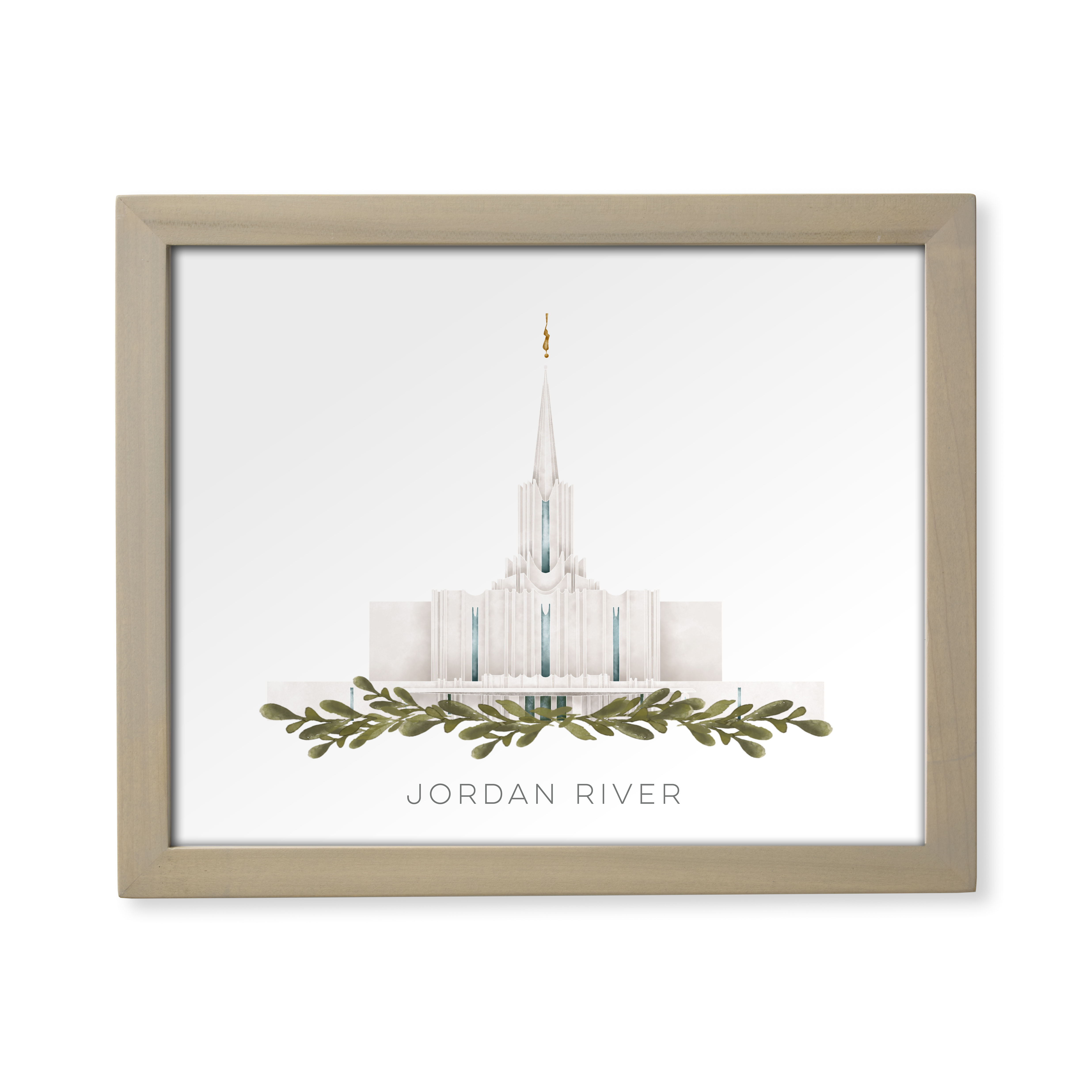 Jordan River Utah Temple (13x16 Framed Paper Print)