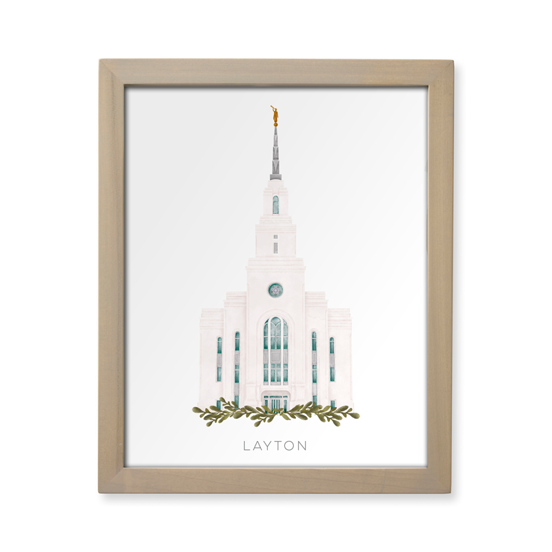 Layton Utah Temple (13x16 Framed Paper Print), , large image number 0