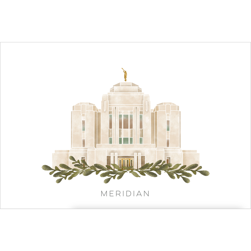Meridian Idaho Temple (13x16 Framed Paper Print)