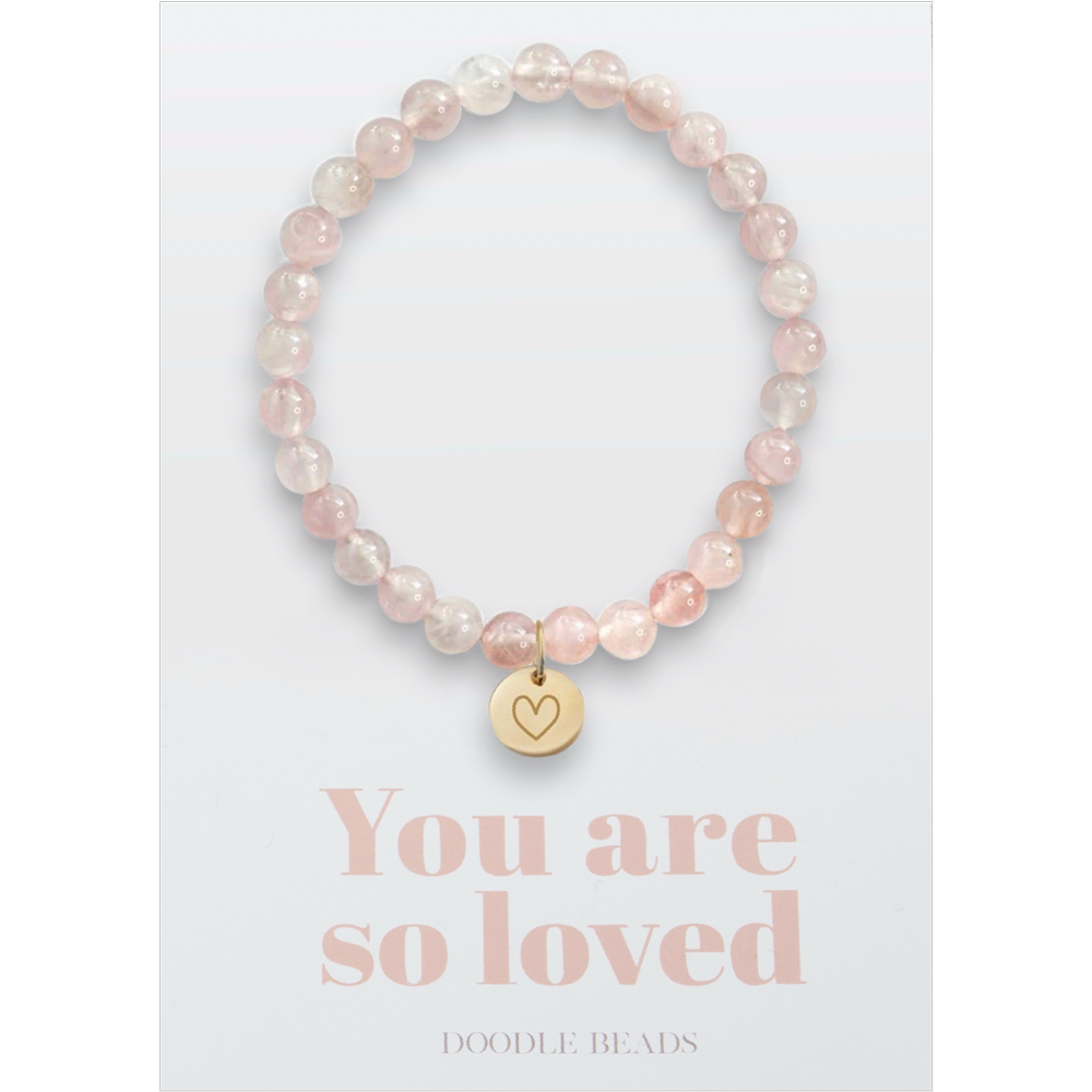 You Are So Loved Rose Quartz Bracelet