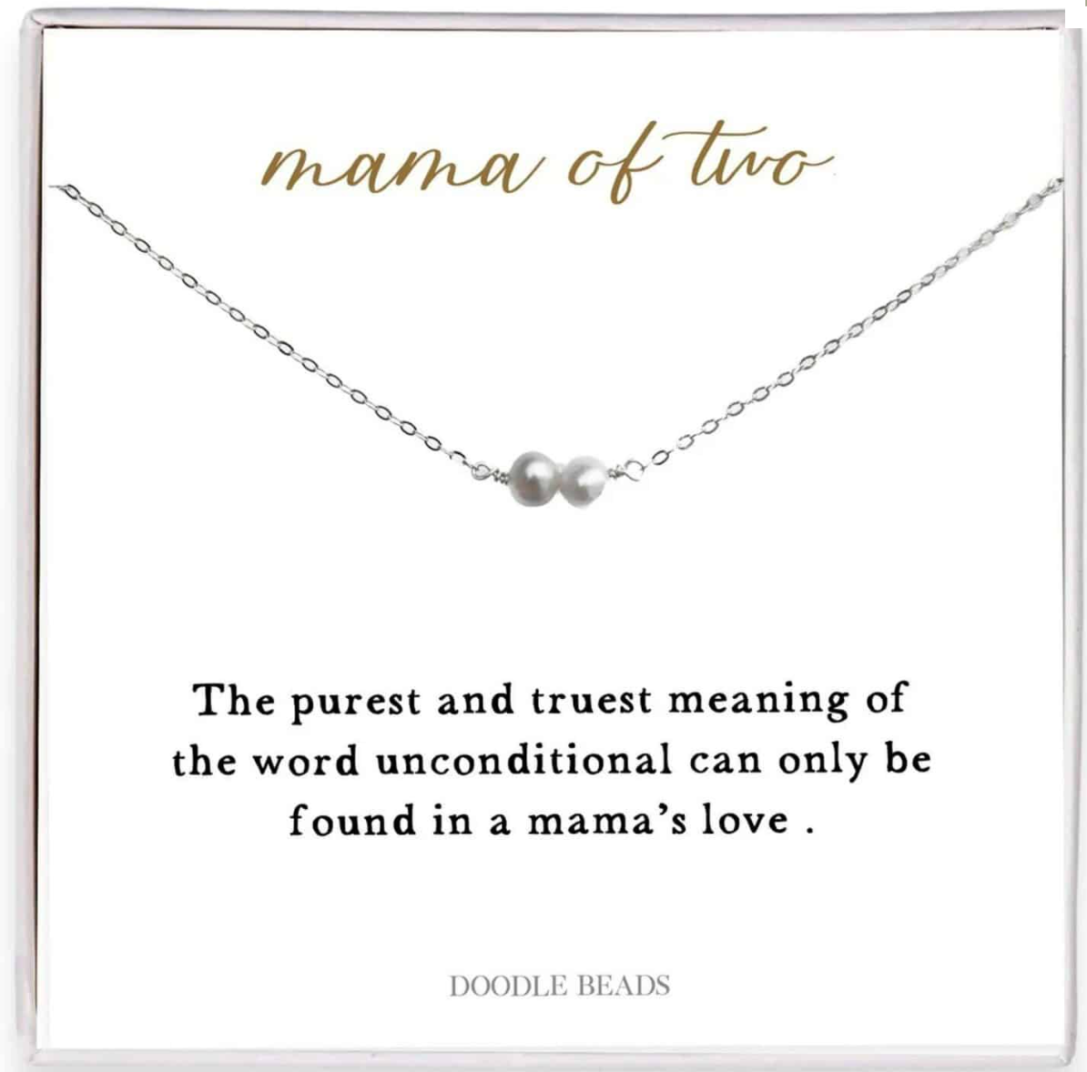 Mama of Two Pearl Necklace