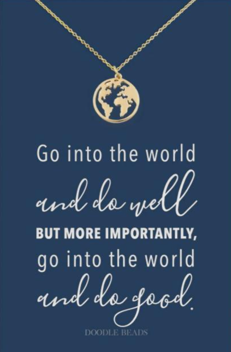Go Into the World Globe Necklace