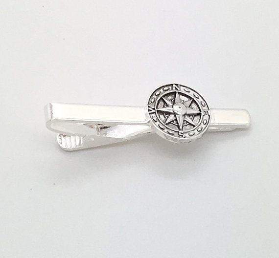 Be Confident Compass Tie Bar, , large image number 1