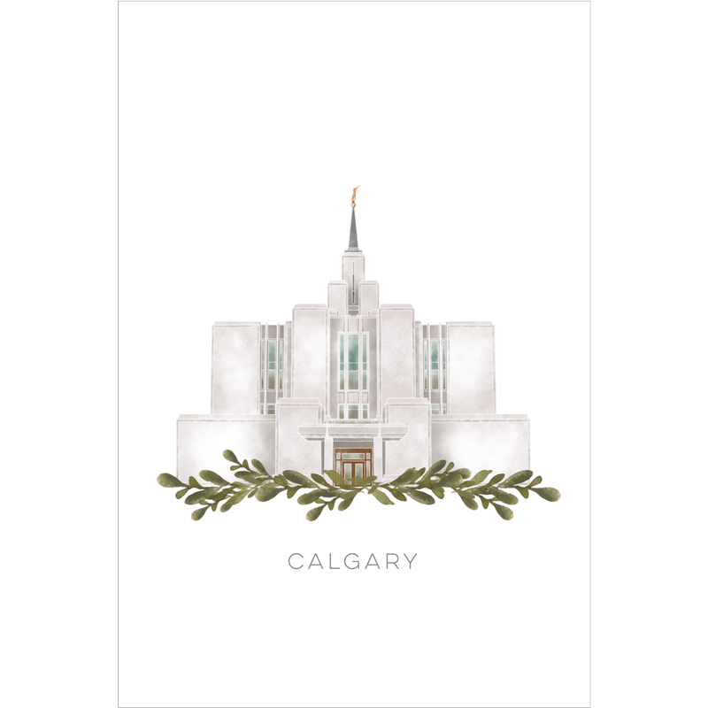 Calgary Canada Temple (11x13 Framed Art), , large image number 0