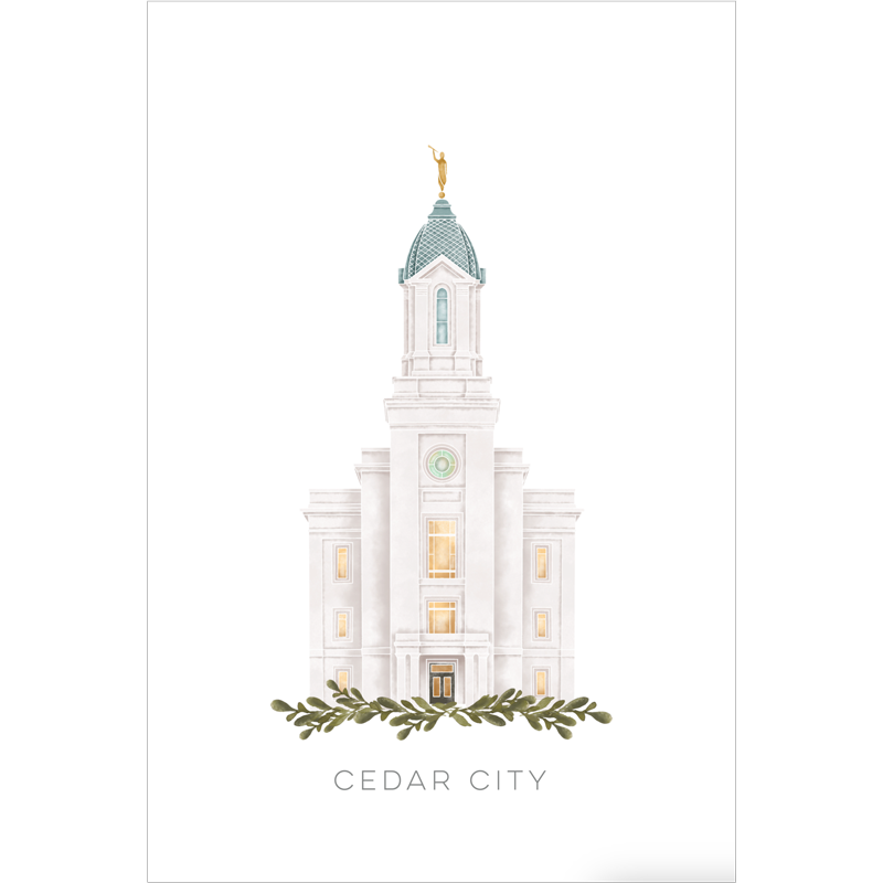 Cedar City Utah Temple (11x13 Framed Art), , large image number 2