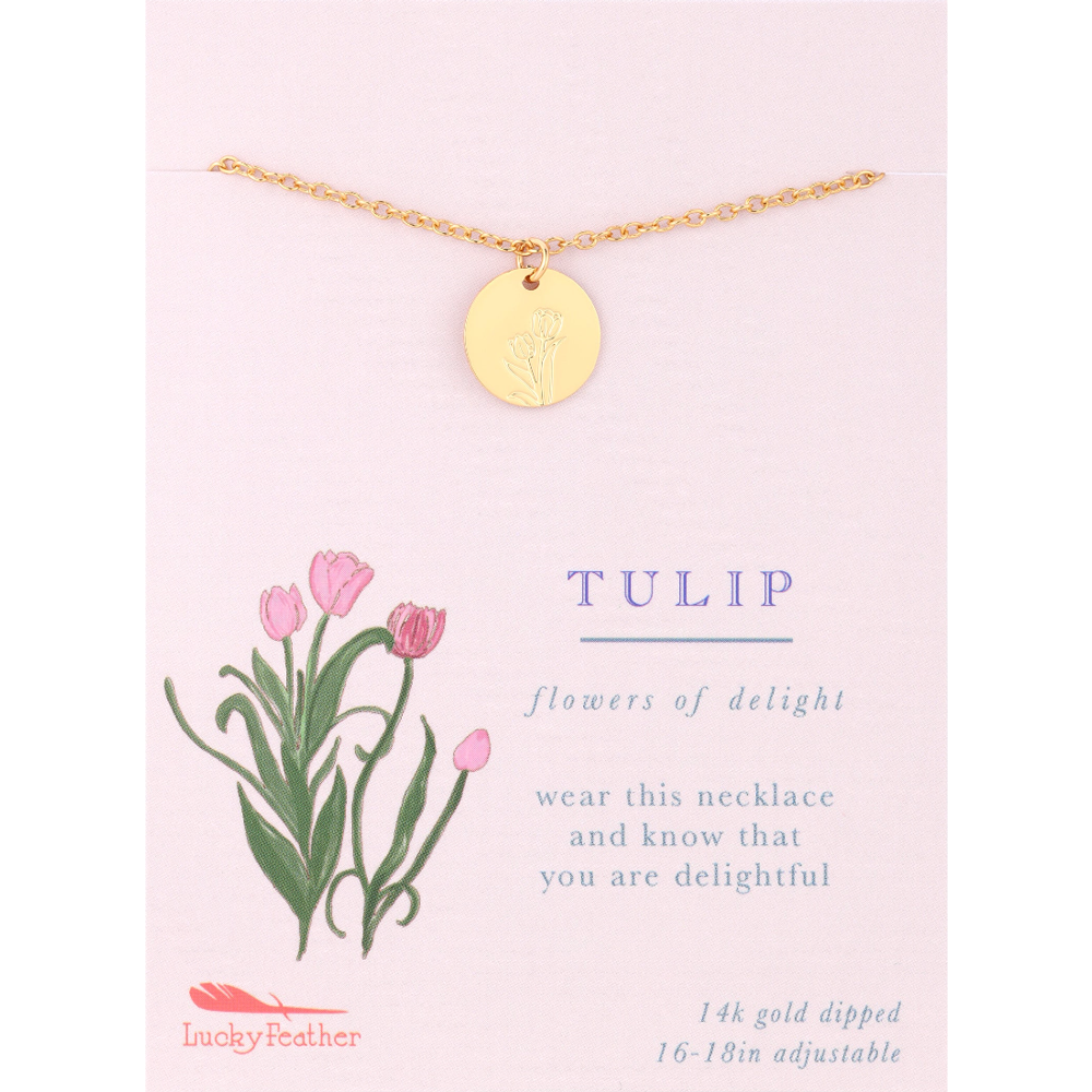 Tulip Botanical Necklace, , large image number 0