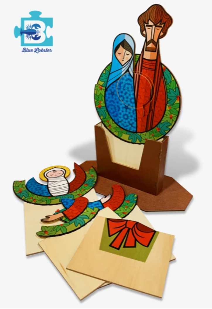 Standing Holy Family Puzzle Wood Nativity, , large image number 2