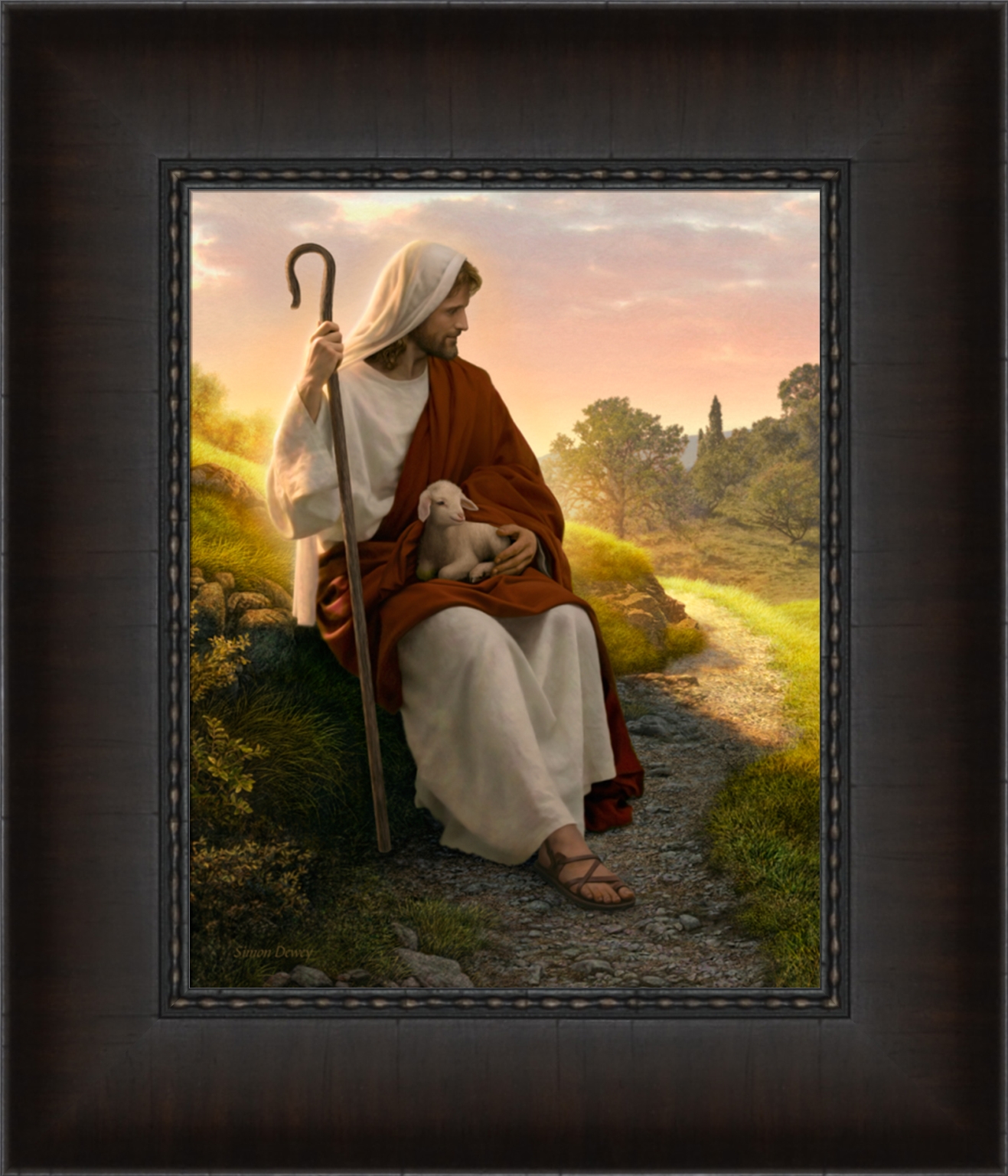 In the Shepherd's Care (12x14 Framed Art)