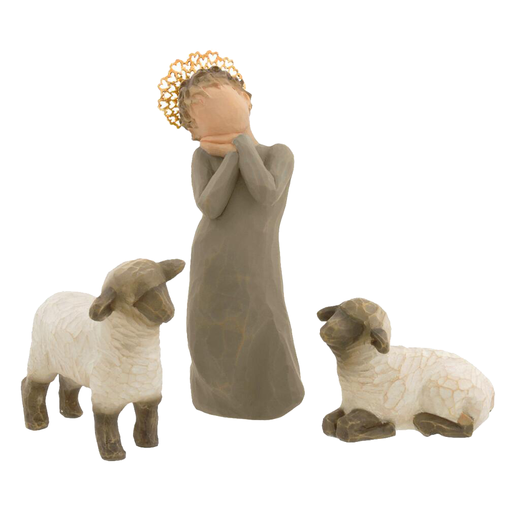 Willow Tree Little Shepherdess Resin Nativity Figurines, , large image number 2