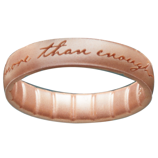 Silicone More Than Enough Thin Rose Gold Ring