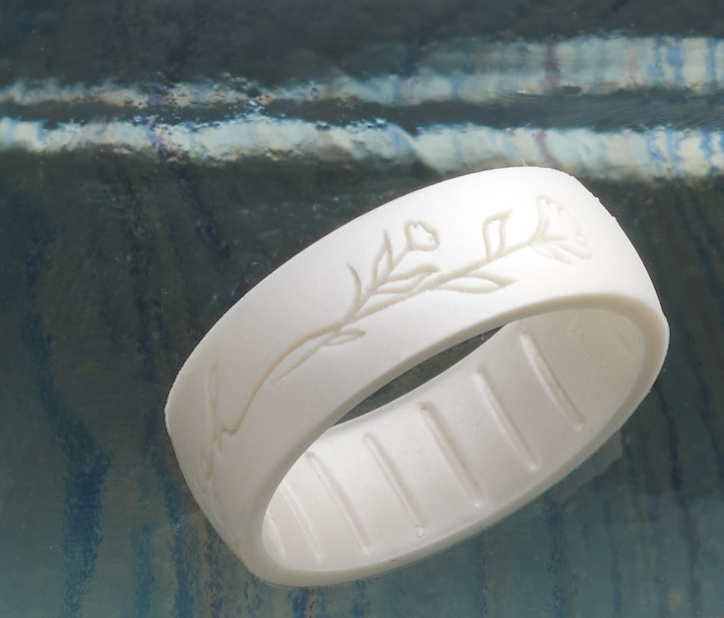 Silicone More Than Enough White Pearl Ring