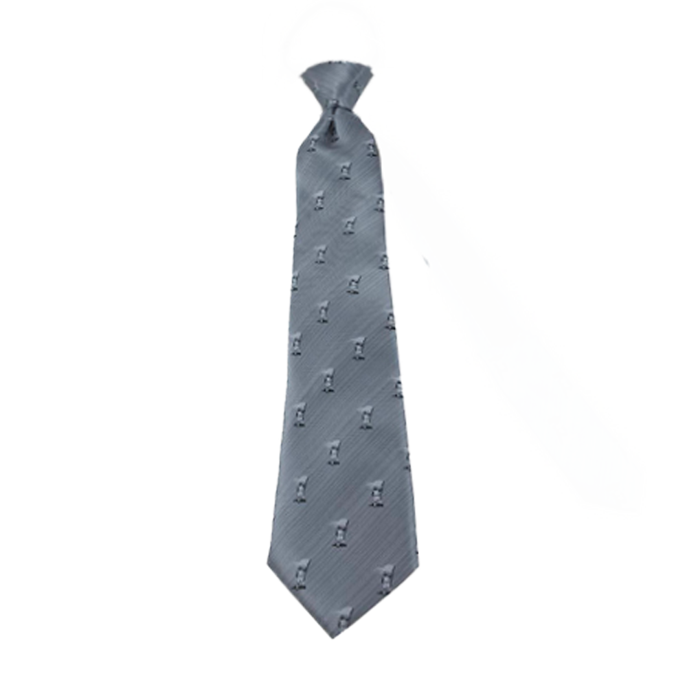 Boys' Gray Captain Moroni Zipper Necktie