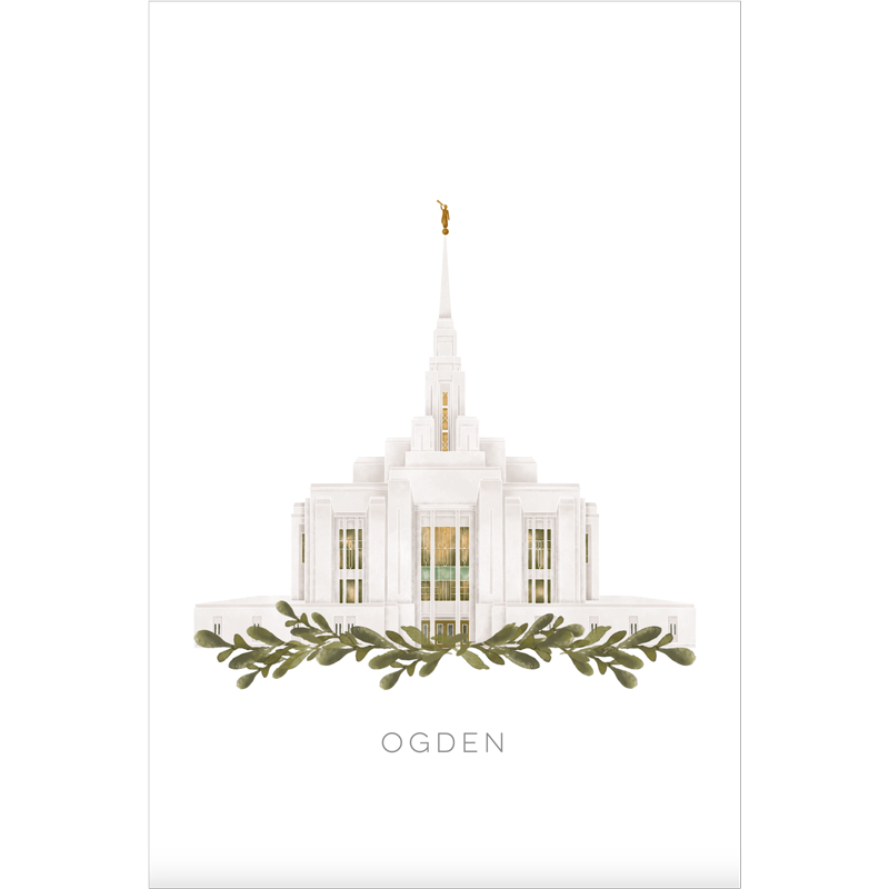 Ogden Utah Temple (11x13 Framed Art)