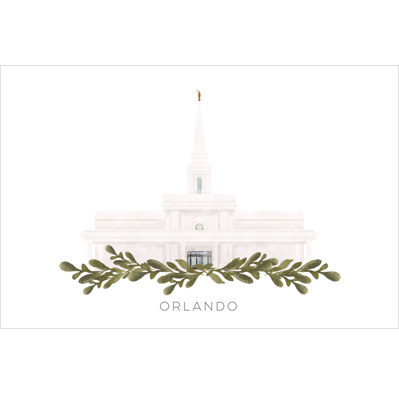 Orlando Florida Temple (11x13 Framed Art)