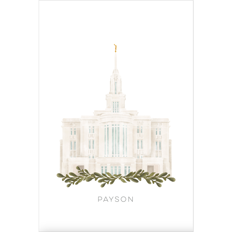 Payson Utah Temple (11x13 Framed Art)