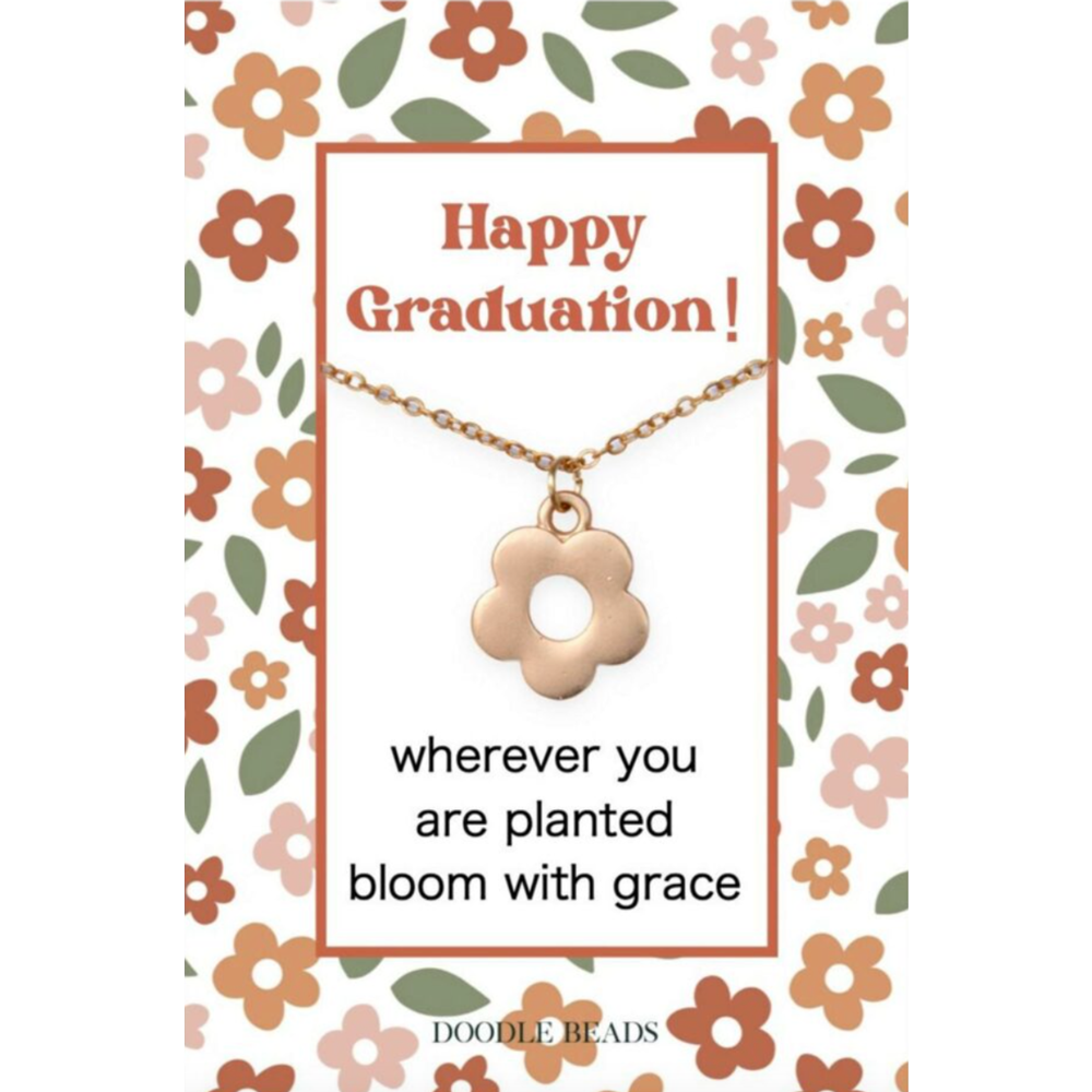 Happy Graduation Flower Necklace
