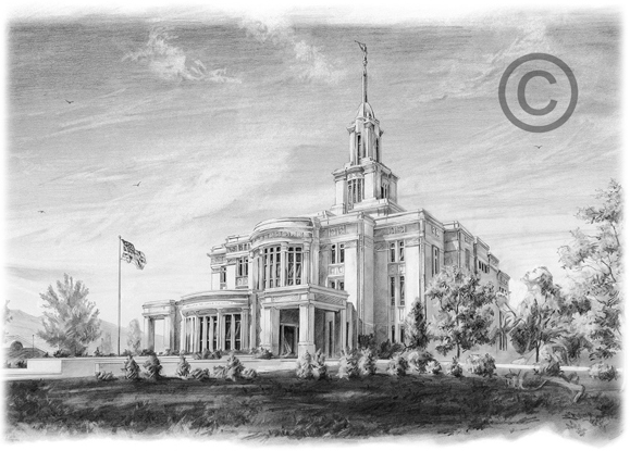 Payson Utah Temple (16x20 Print), , large image number 0