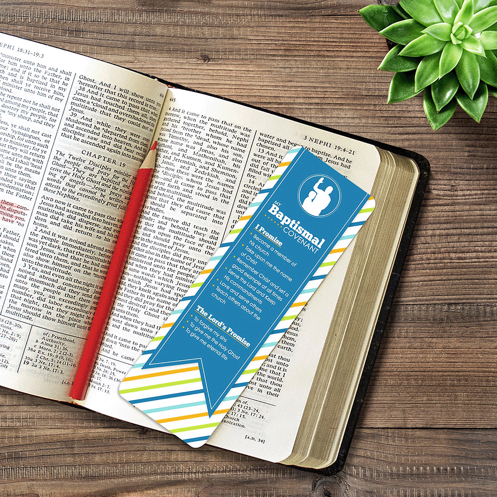 Baptismal Covenant Bookmark Boy, , large