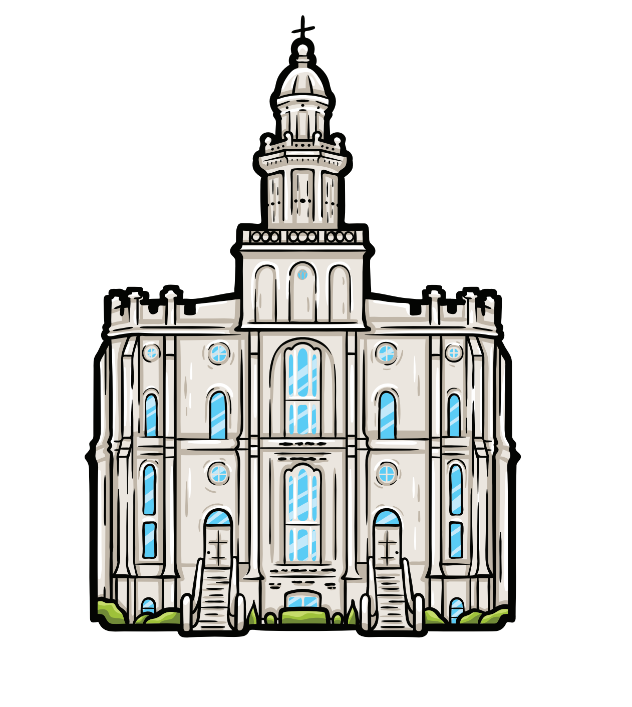 St George Temple Sticker, , large image number 0