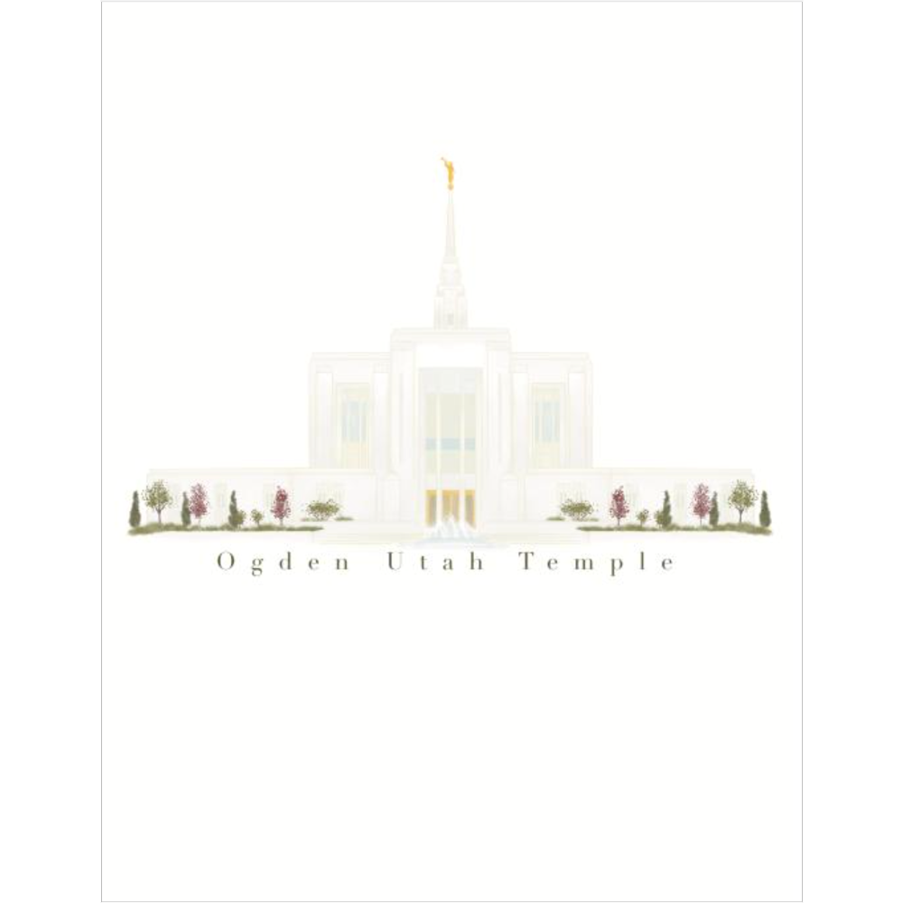 8X10 Ogden Utah Temple - Print, , large image number 0