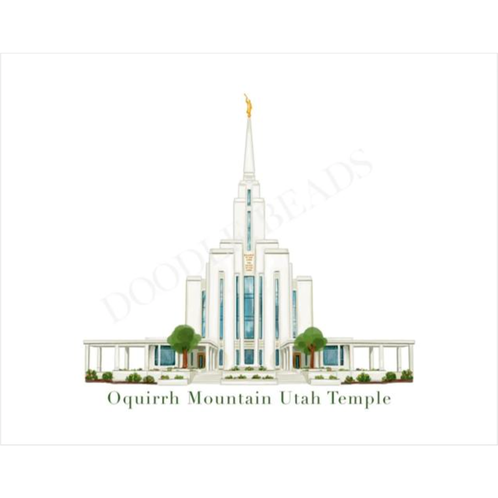 5X7 Oquirrh Mtn Utah Temple - Print, , large image number 0