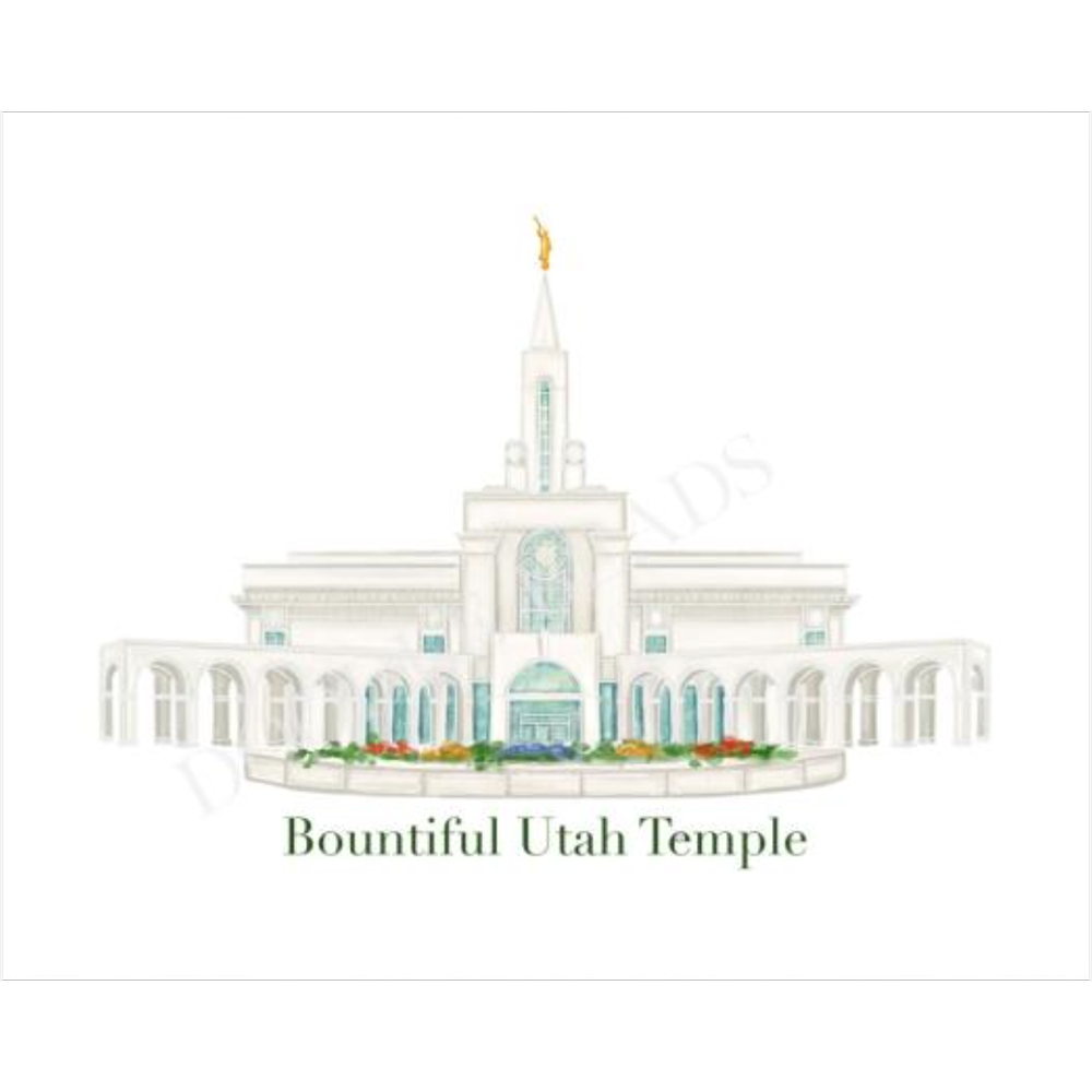 8X10 Bountiful Utah Temple - Print, , large image number 0