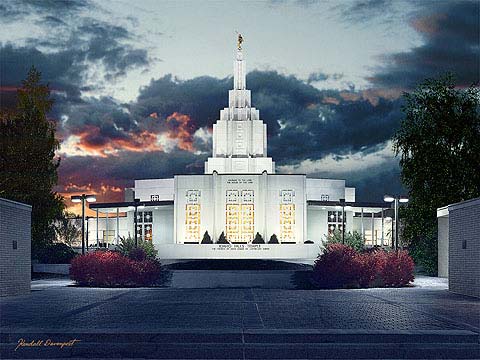 Idaho Falls Temple: Come Unto Me (3x4 Print), , large image number 0