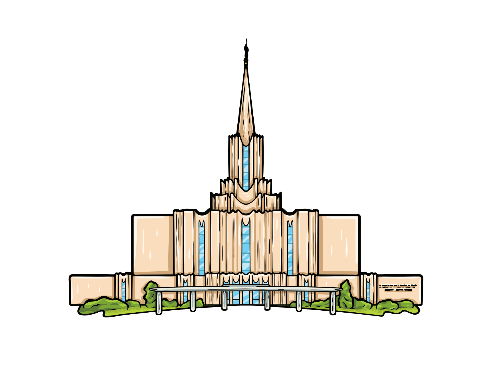 Jordan River Temple Sticker, , large image number 0