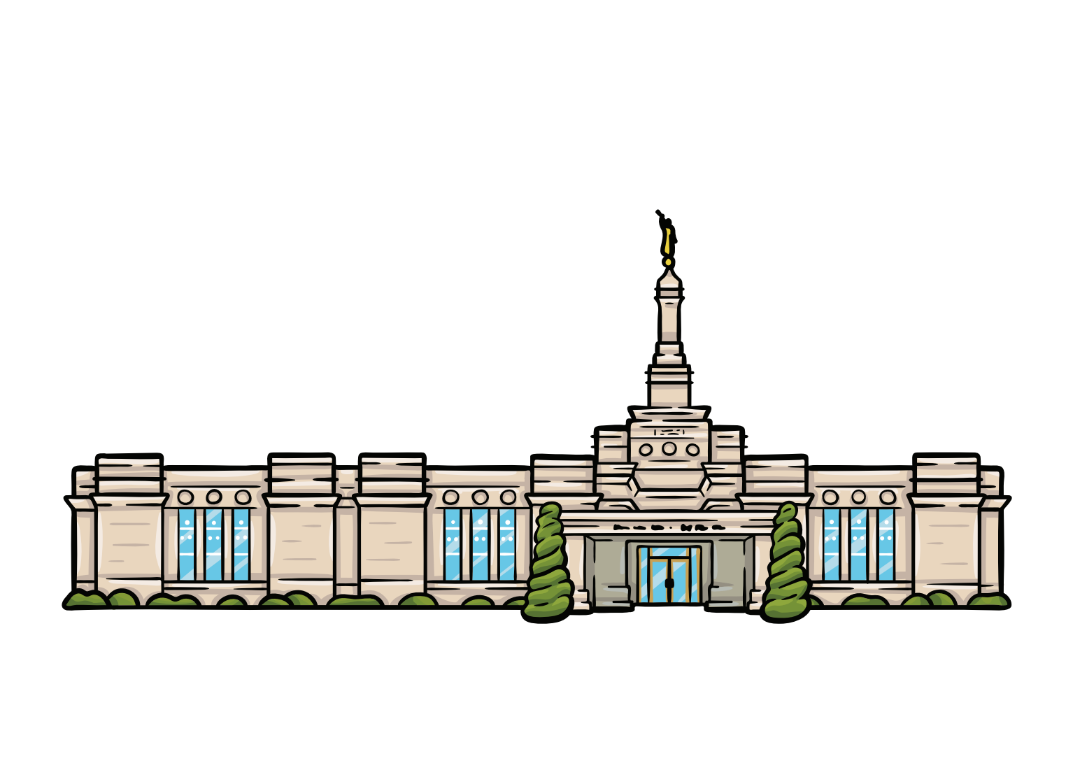 Sticker Spokane Temple, , large image number 0