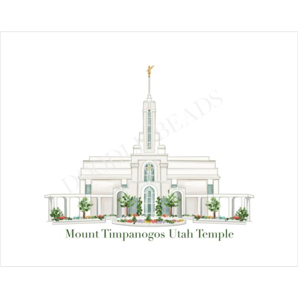 5X7 Mount Timpanogos Utah Temple - Print, , large image number 0