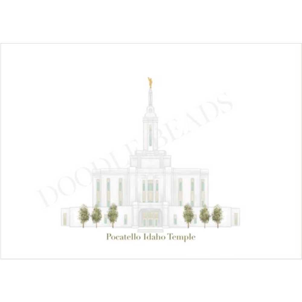 5X7 Pocatello Idaho Temple - Print, , large image number 0