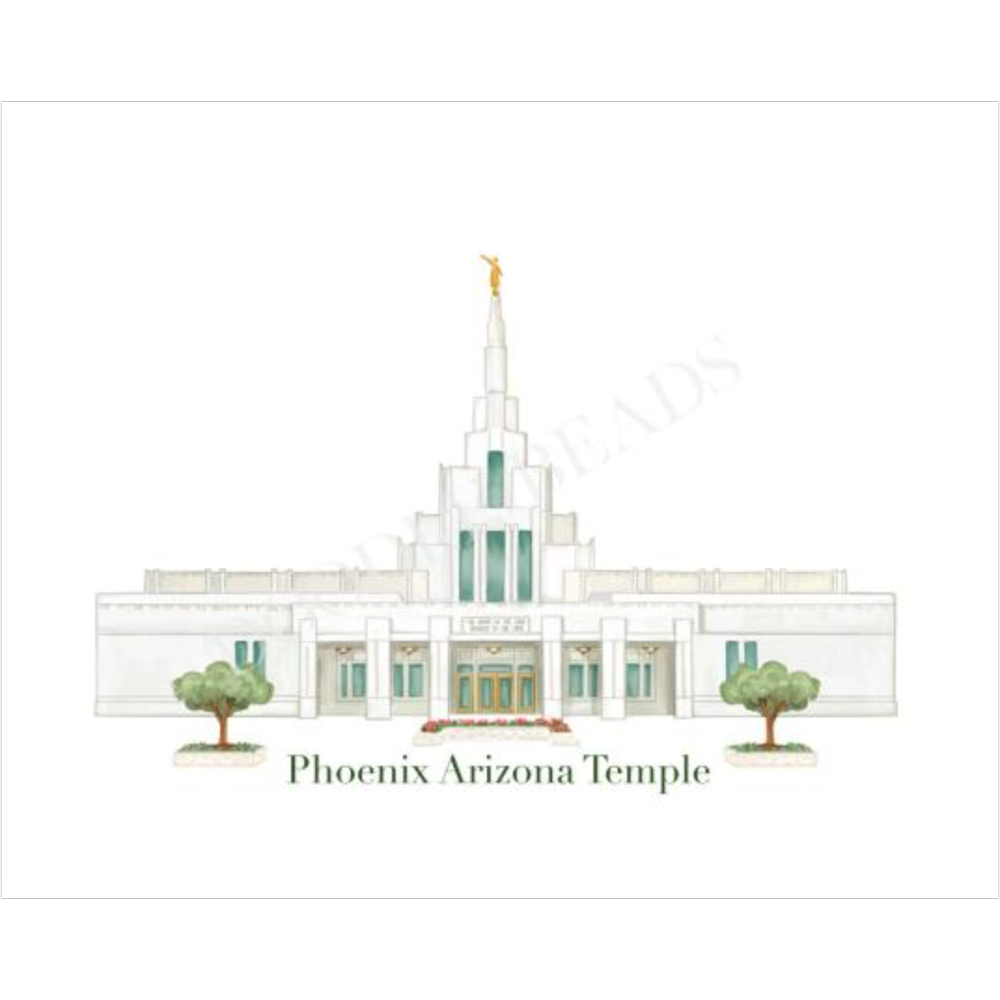 5X7 Phoenix Arizona Temple - Print, , large image number 0