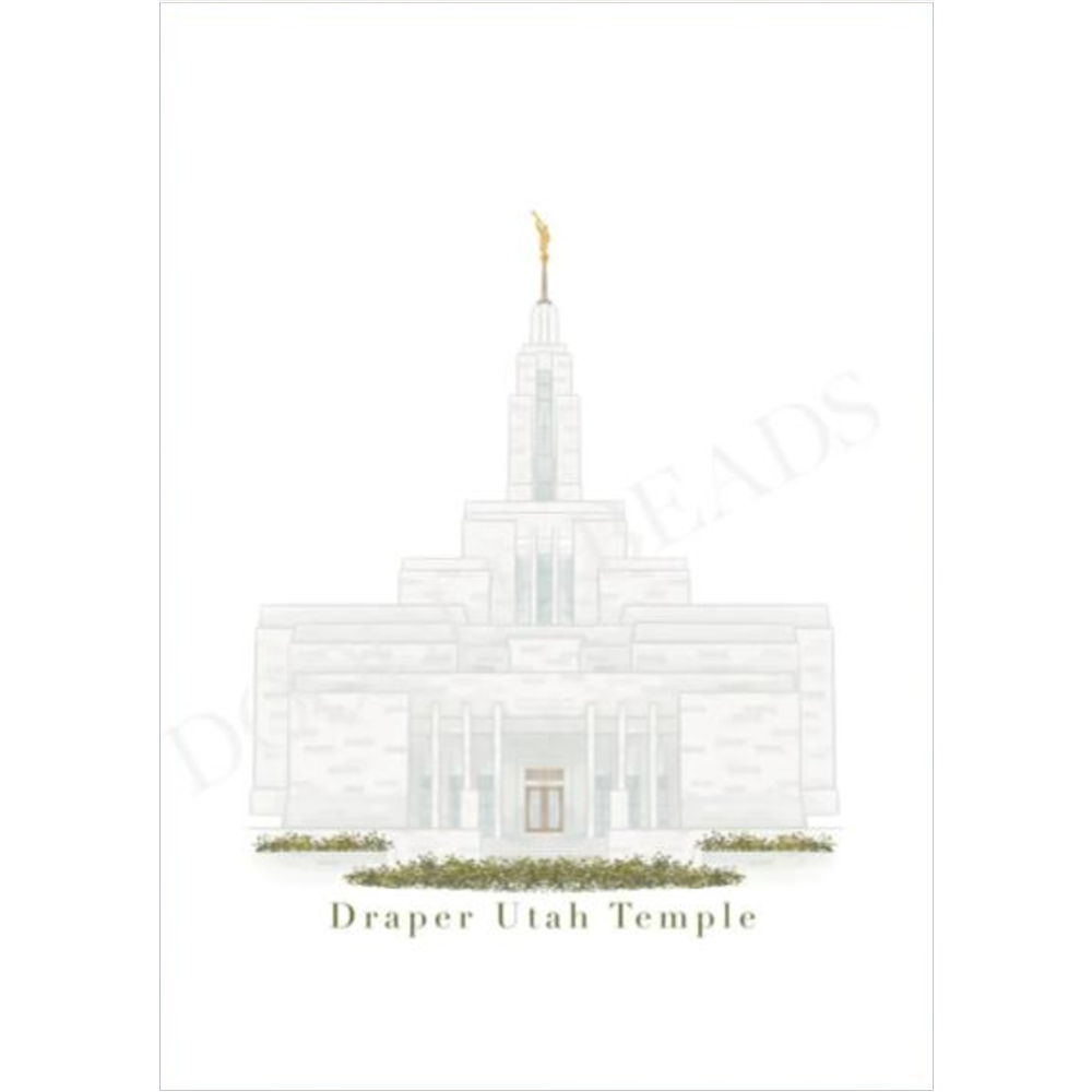 5X7 Draper Utah Temple - Print, , large image number 0
