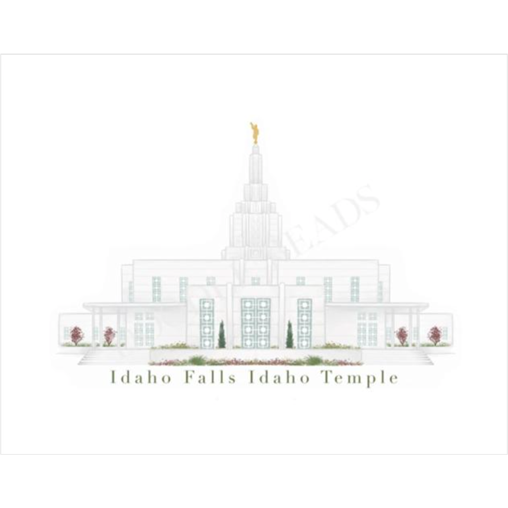5X7 Idaho Falls Idaho Temple - Print, , large image number 0