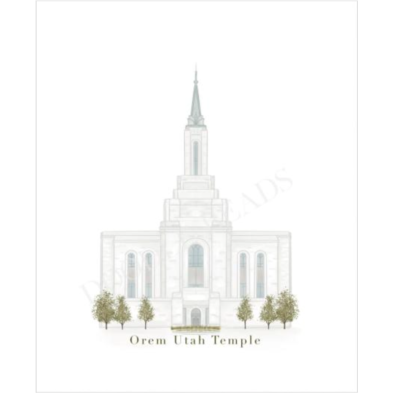 5X7 Orem Utah Temple - Print, , large image number 0