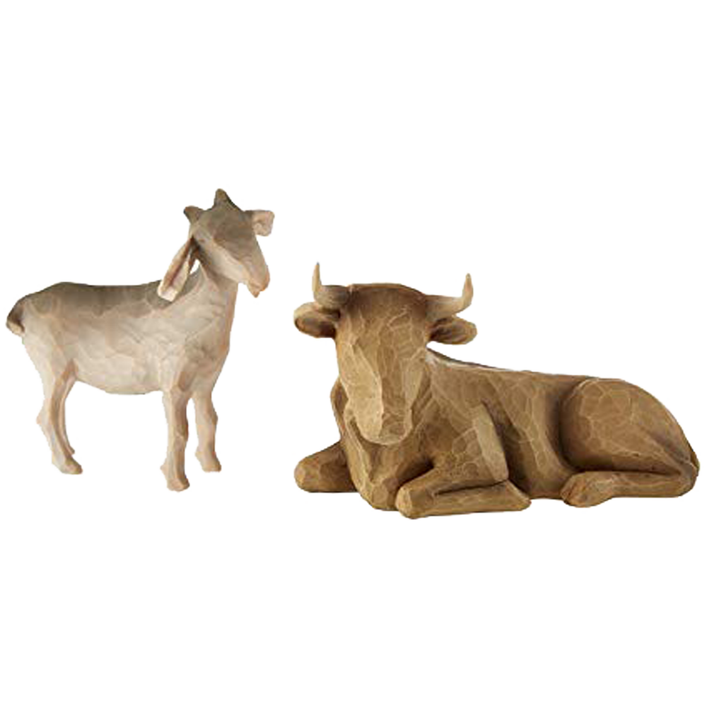 Willow Tree Ox and Goat Nativity Figurines, , large image number 0