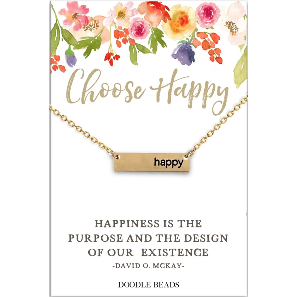 Choose Happy Necklace, , large image number 0