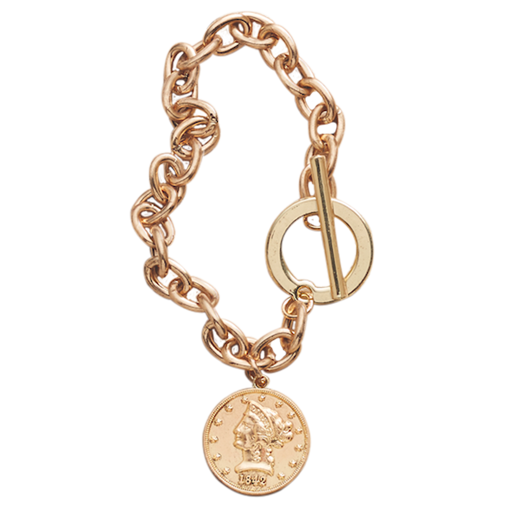 Emma's Coin Oval Loop Bracelet