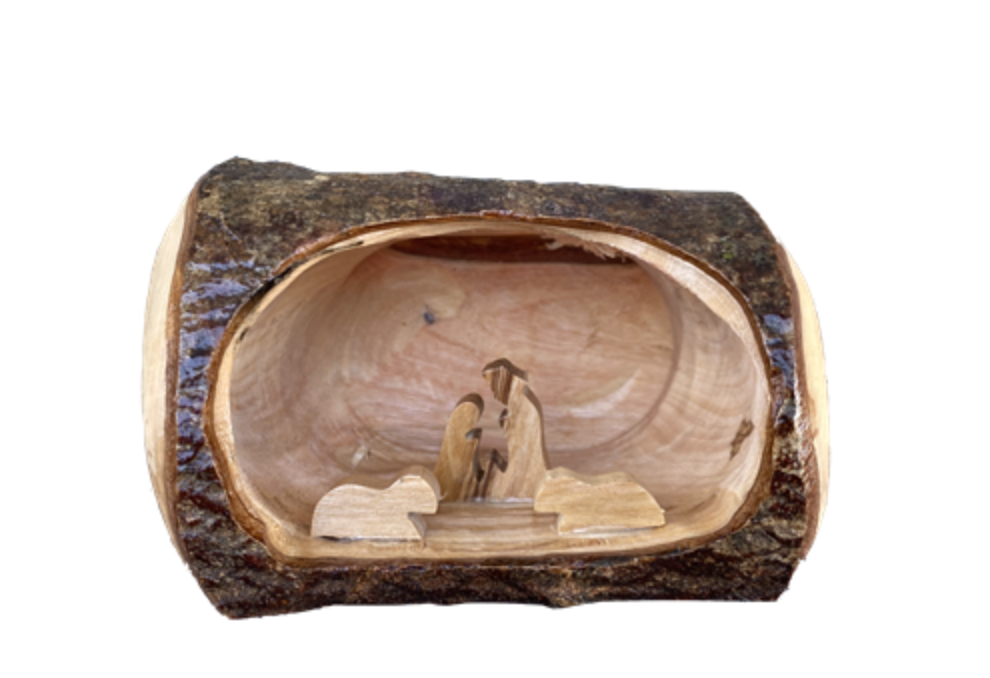 Holy Family Olive Wood Nativity Grotto