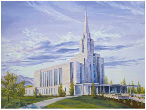 Oquirrh Mountain Temple 5x7 Print, , large image number 0