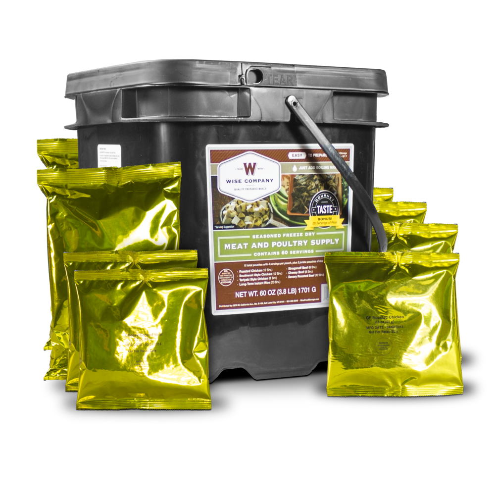 60 Serving Gourmet Freeze Dried Meat Bucket, , large image number 1