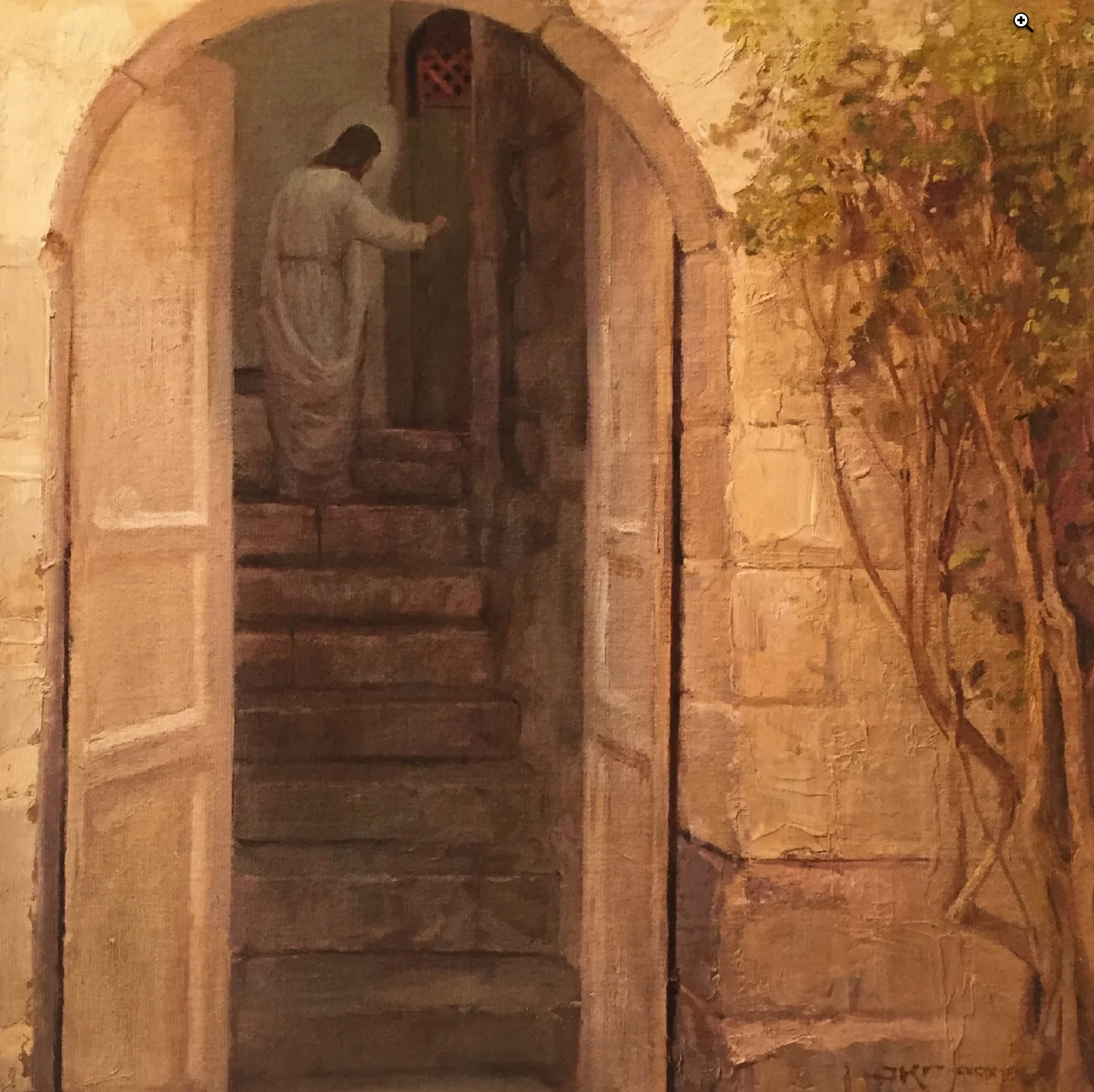 I Stand at the Door and Knock (9x9 Framed Art), , large image number 1