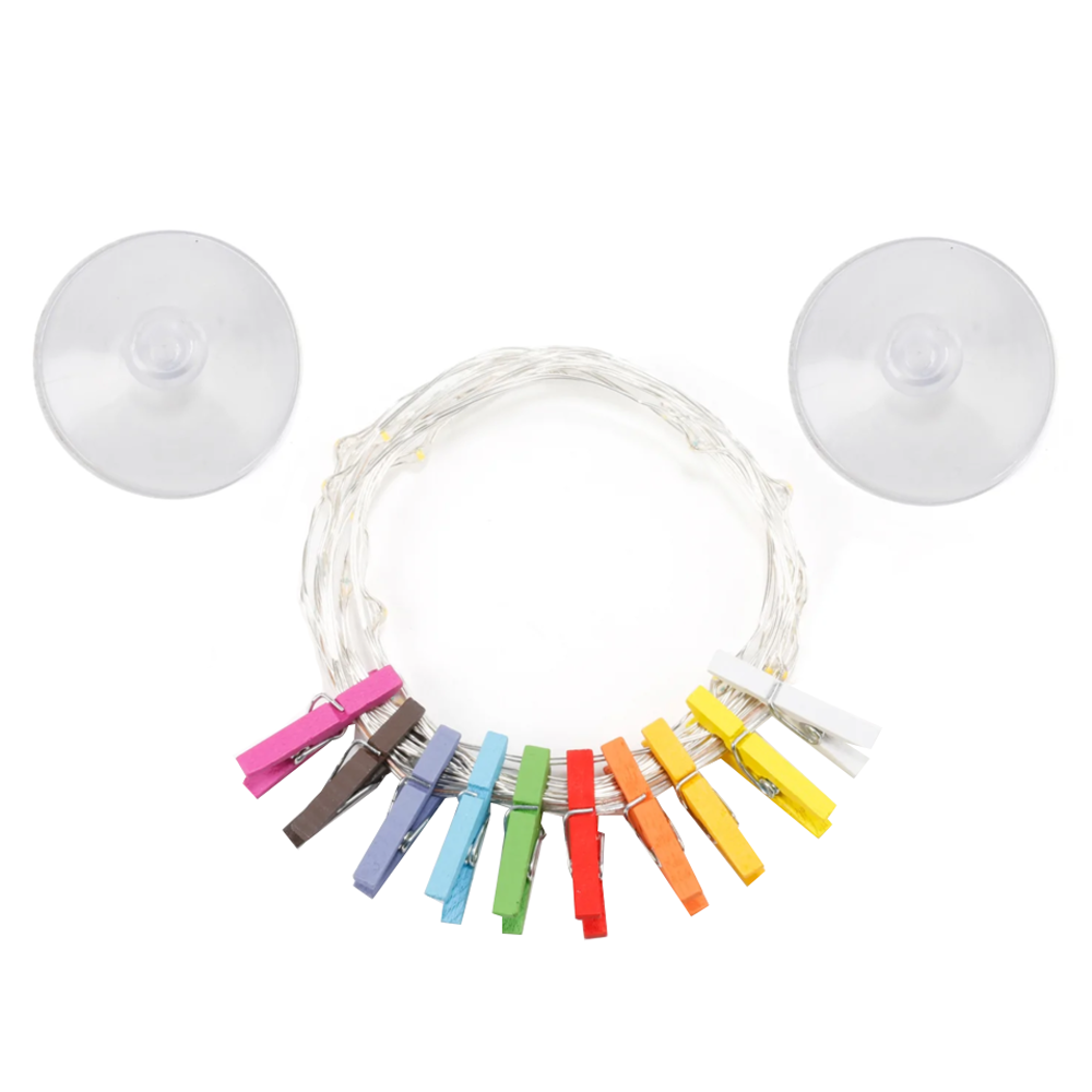 Mini Clothespin String Lights, , large image number 0